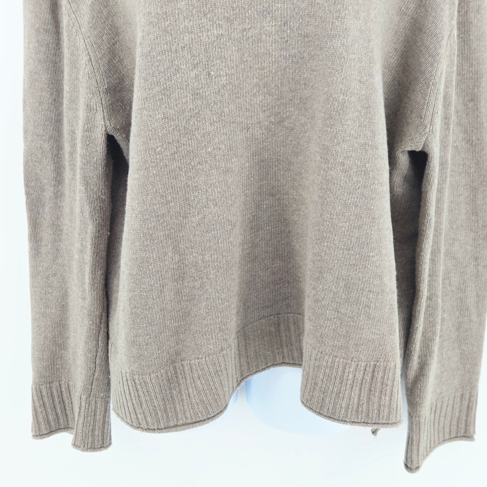 Jenni Kayne Wool Cashmere Blend Everyday Sweater Knit Oversized Taupe Brown XL - Picture 5 of 16